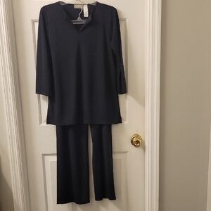 Navy Blue Liz ClaiborneTwo-Piece Pants Set